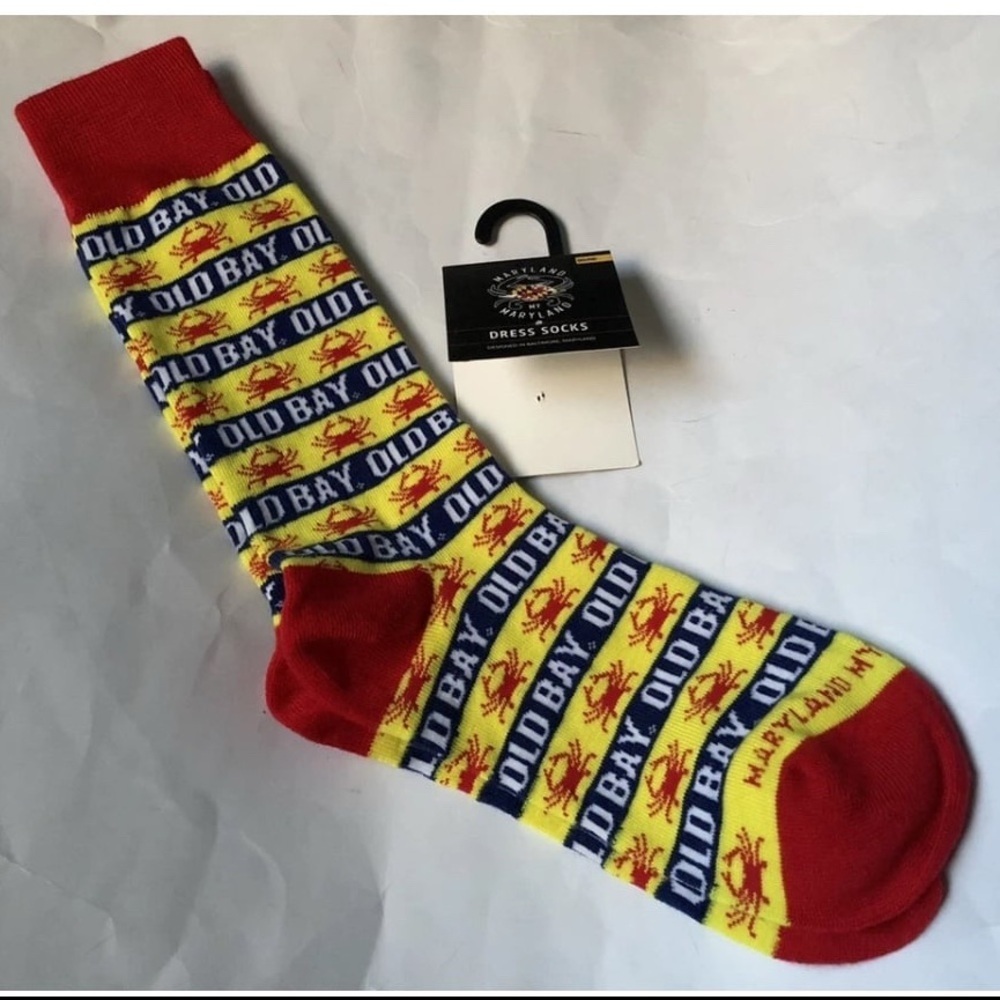 New Old Bay Seasoning Spice Crab Socks Size SM/MD 1 Pair